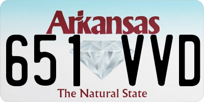 AR license plate 651VVD