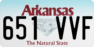 AR license plate 651VVF