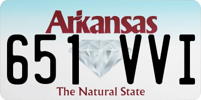 AR license plate 651VVI