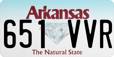 AR license plate 651VVR
