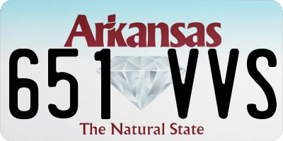 AR license plate 651VVS