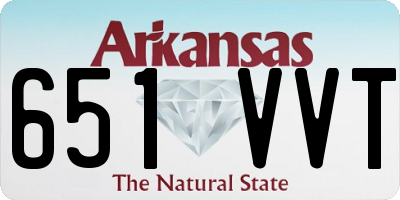 AR license plate 651VVT