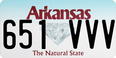 AR license plate 651VVV
