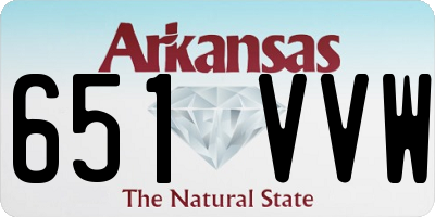 AR license plate 651VVW