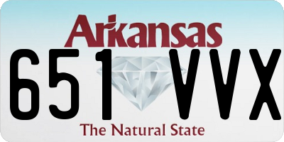 AR license plate 651VVX