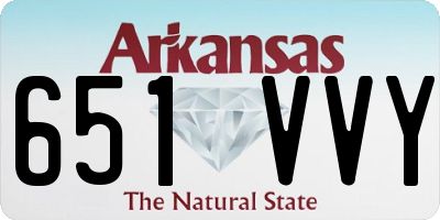 AR license plate 651VVY