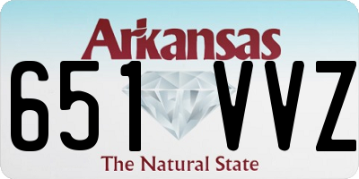 AR license plate 651VVZ