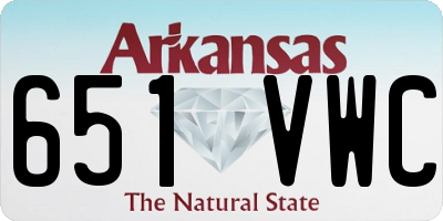 AR license plate 651VWC