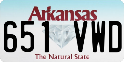 AR license plate 651VWD