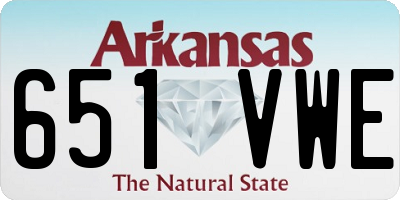 AR license plate 651VWE
