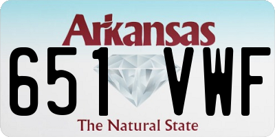 AR license plate 651VWF