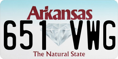 AR license plate 651VWG