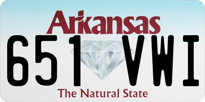 AR license plate 651VWI