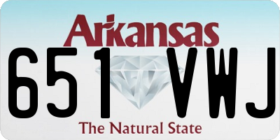 AR license plate 651VWJ