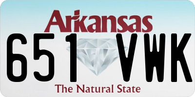 AR license plate 651VWK