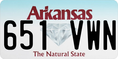 AR license plate 651VWN