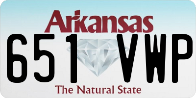 AR license plate 651VWP
