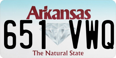AR license plate 651VWQ