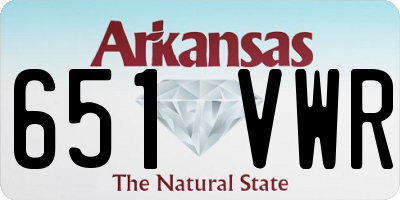AR license plate 651VWR