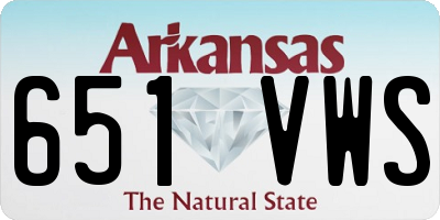 AR license plate 651VWS