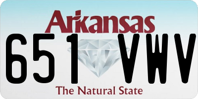 AR license plate 651VWV