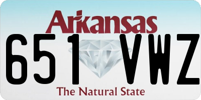 AR license plate 651VWZ