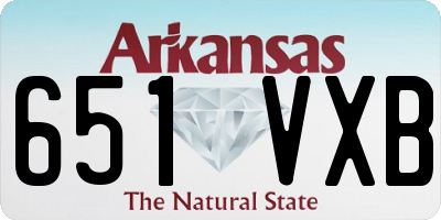 AR license plate 651VXB