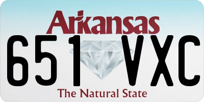 AR license plate 651VXC