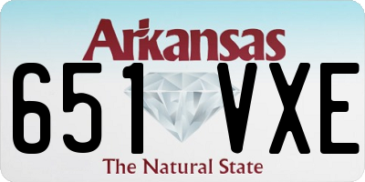 AR license plate 651VXE