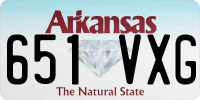 AR license plate 651VXG