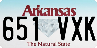 AR license plate 651VXK
