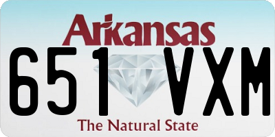 AR license plate 651VXM