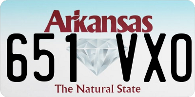 AR license plate 651VXO