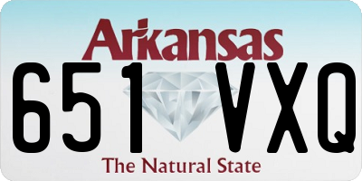 AR license plate 651VXQ