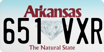 AR license plate 651VXR