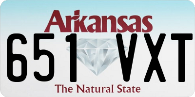 AR license plate 651VXT