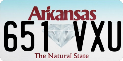 AR license plate 651VXU