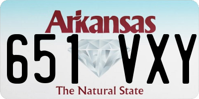 AR license plate 651VXY