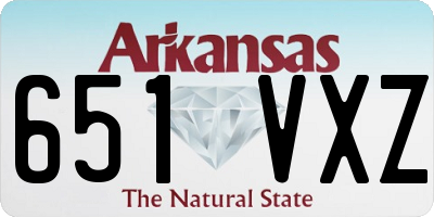 AR license plate 651VXZ