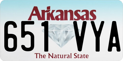 AR license plate 651VYA