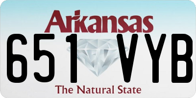 AR license plate 651VYB