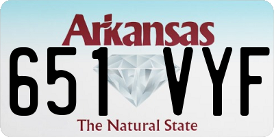 AR license plate 651VYF