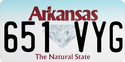 AR license plate 651VYG