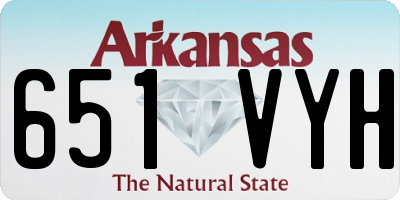 AR license plate 651VYH
