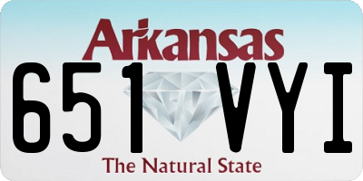 AR license plate 651VYI