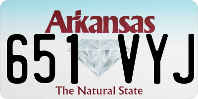 AR license plate 651VYJ