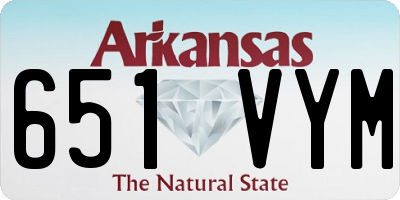AR license plate 651VYM