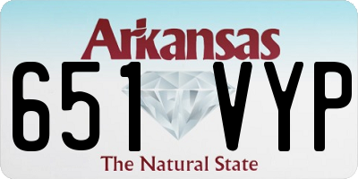 AR license plate 651VYP
