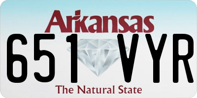 AR license plate 651VYR