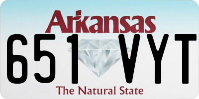 AR license plate 651VYT